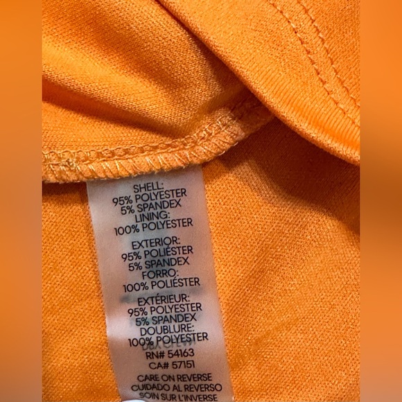 Calvin Klein Vibrant Orange and White Sleeveless Maxi Dress - Picture 13 of 13